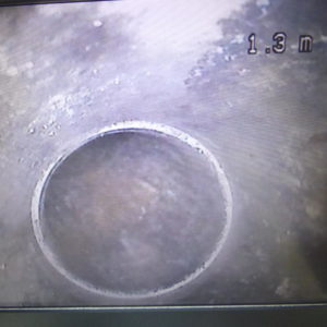 visualisation informatique de l'image captée par la caméra dans le tuyau
