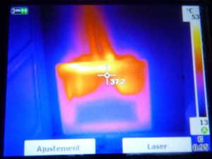 écran de visualisation caméra thermographique